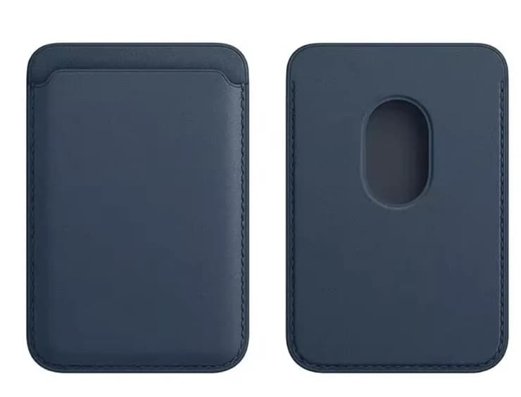 Carteira Magnética Finewoven - Marrom Caramelo - Azul-Marinho