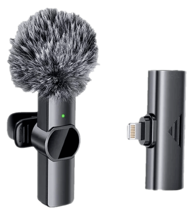 Microfone de Lapela Sem Fio - Lightning